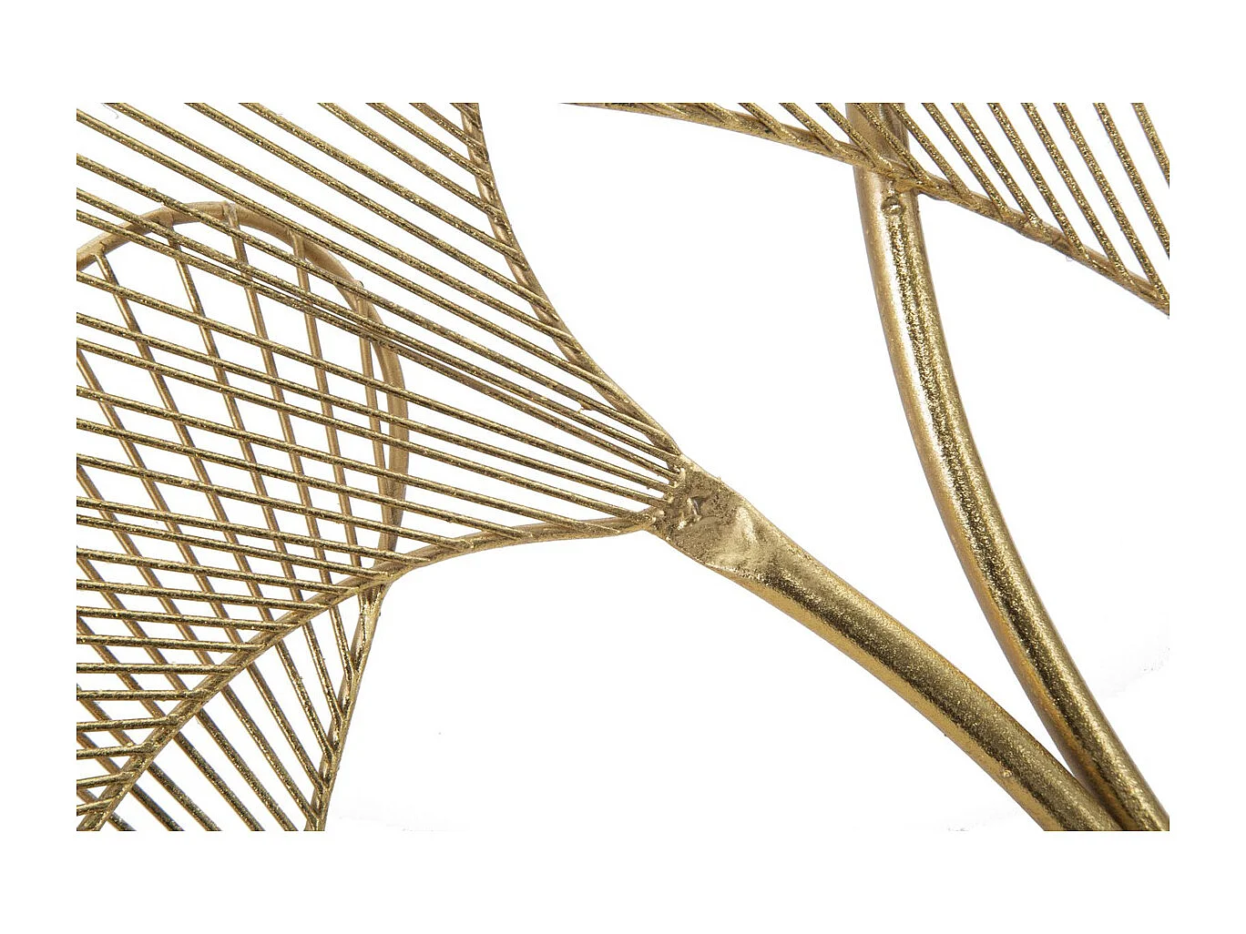 Décoration 3D en Métal Feuille 34, Or, 79x5x68 cm, Seven Design