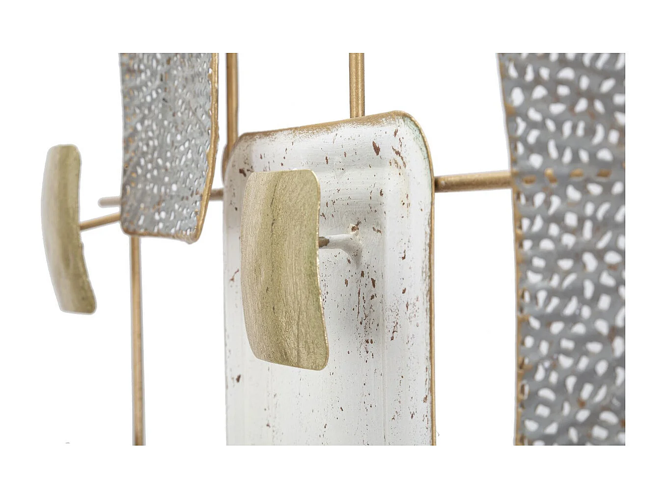 Metalowa Dekoracja 3D Kwadraty, Wielokolorowy, 80x5x80 cm, Seven Design