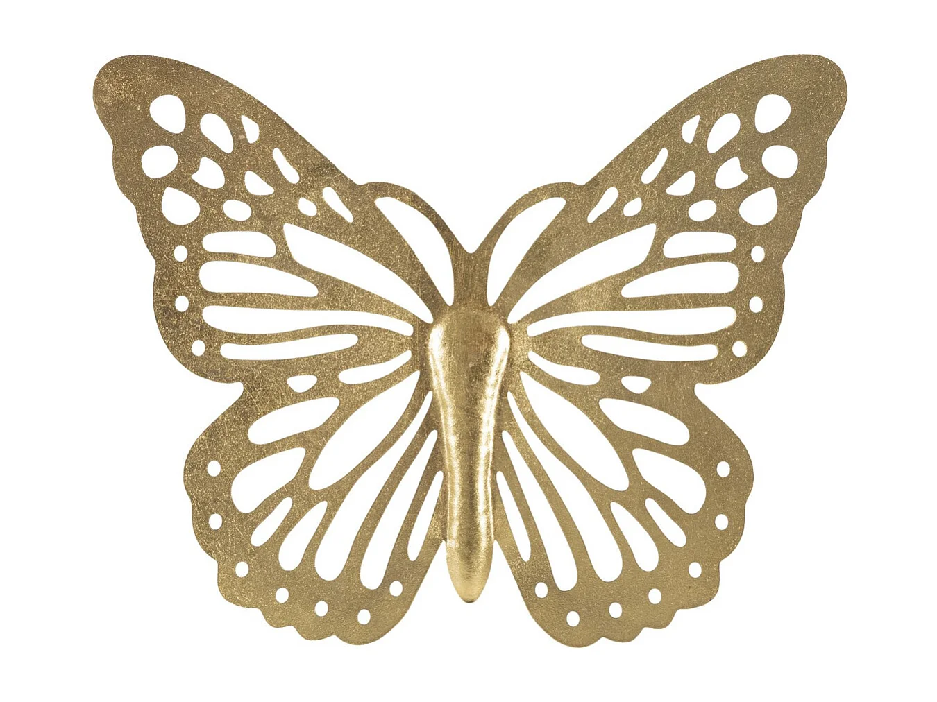 Décoration 3D en Métal Papillon, Or, 43x2x35 cm, Seven Design