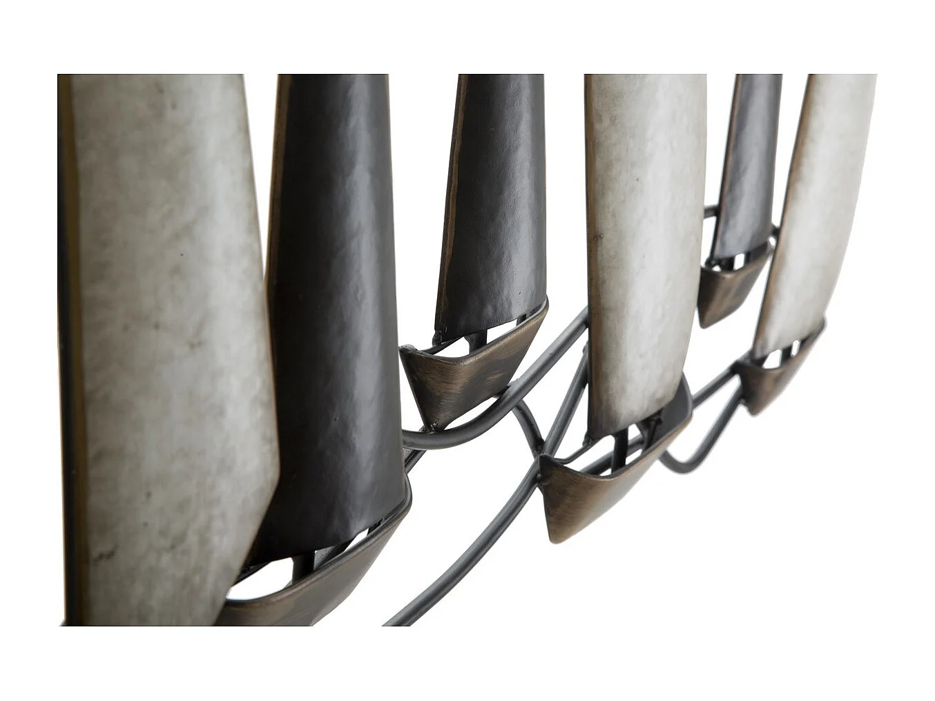 Décoration 3D en Métal Bateaux 4, Multicouleur, 119x3x51 cm, Seven Design