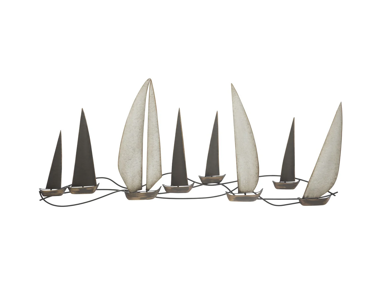 Décoration 3D en Métal Bateaux 4, Multicouleur, 119x3x51 cm, Epikasa