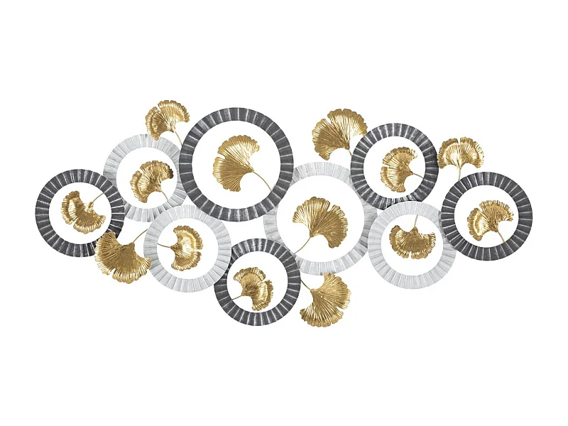 Décoration 3D en Métal Roues 6, Multicouleur, 126x5x58 cm, Seven Design