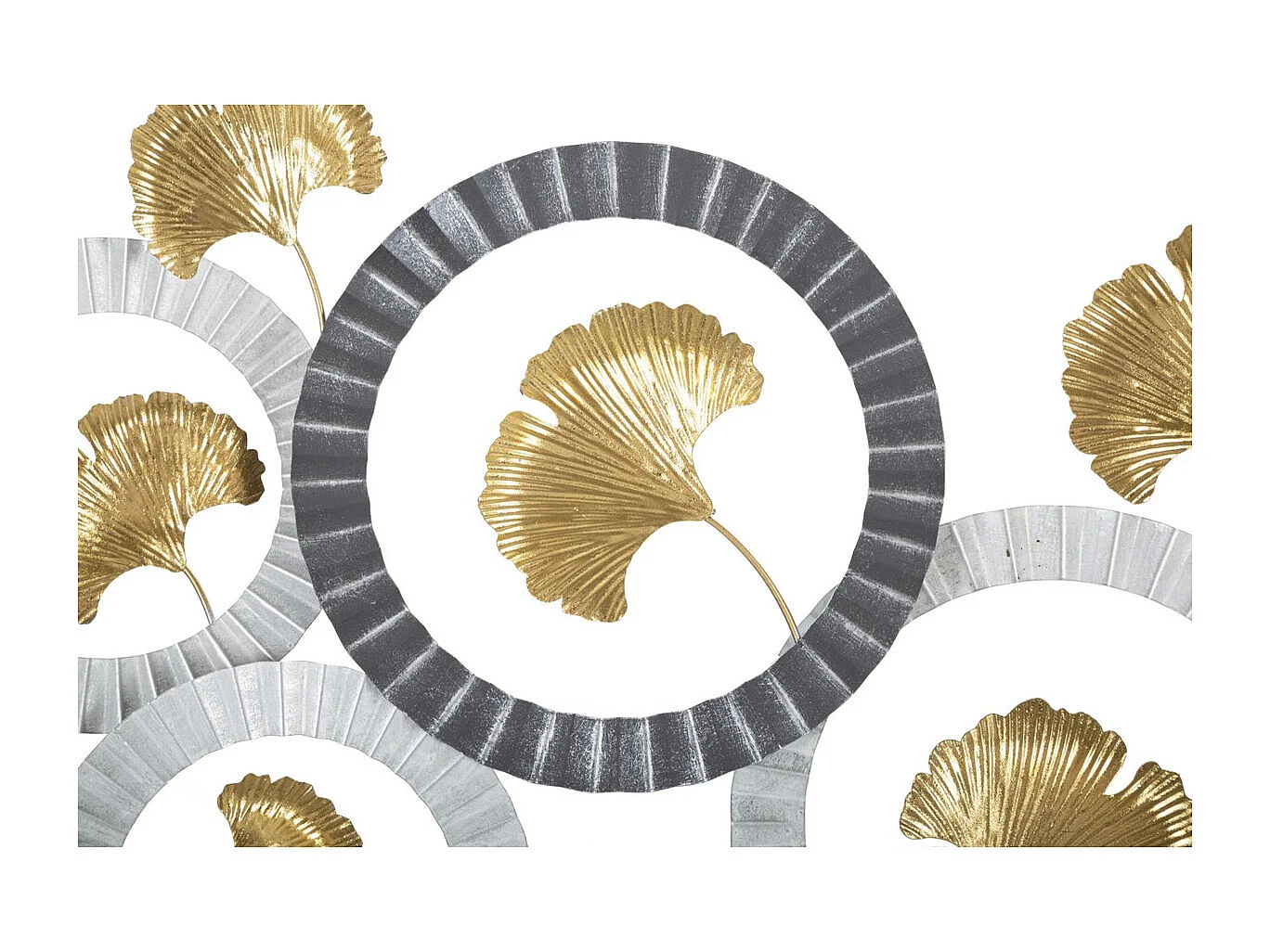 Décoration 3D en Métal Roues 6, Multicouleur, 126x5x58 cm, Seven Design