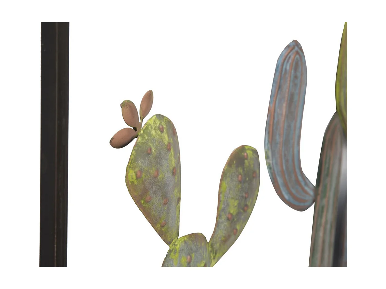 3D Metalen Decoratie Cactus 4, Groen, 50x1,3x50 cm, Seven Design