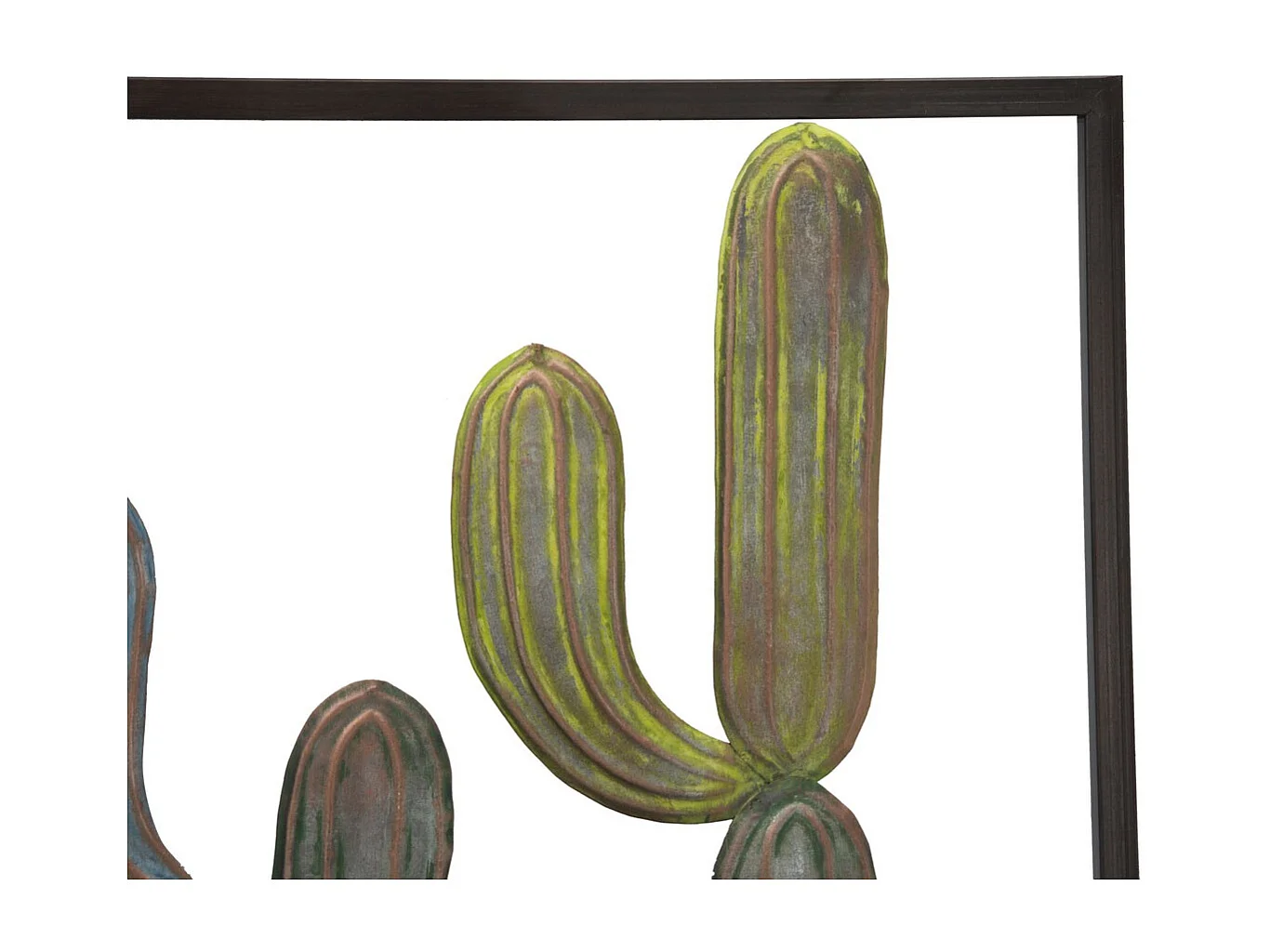 Metalowa Dekoracja 3D Kaktus 4, Zielony, 50x1,3x50 cm, Seven Design