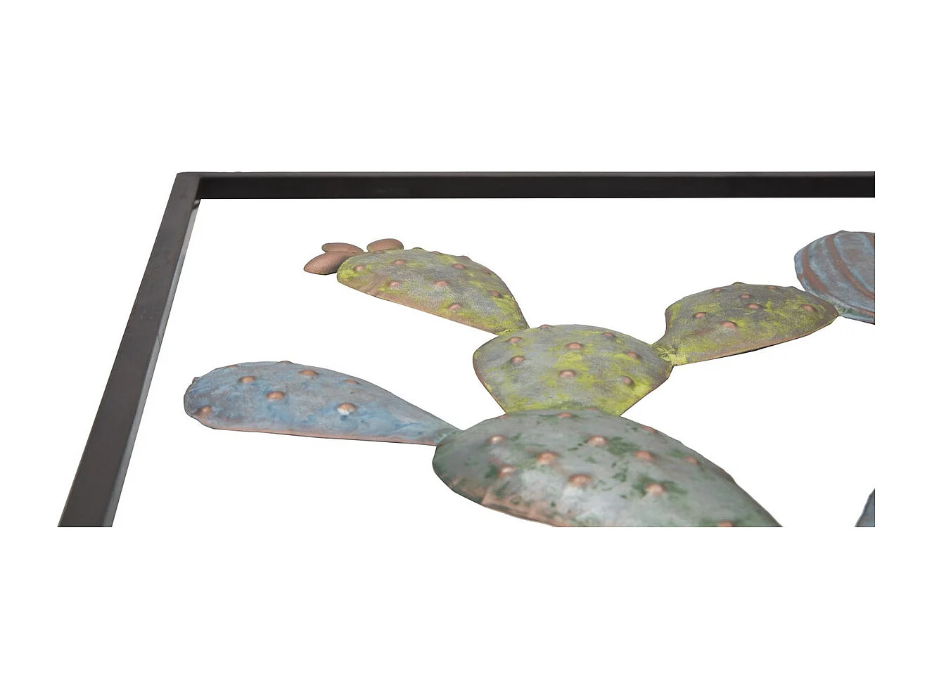 Metalowa Dekoracja 3D Kaktus 4, Zielony, 50x1,3x50 cm, Seven Design