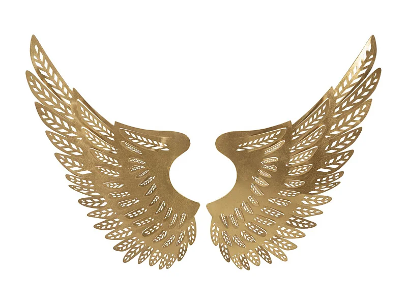 Décoration 3D en Métal Ailes 3, Or, 90x3,5x43,5 cm, Seven Design