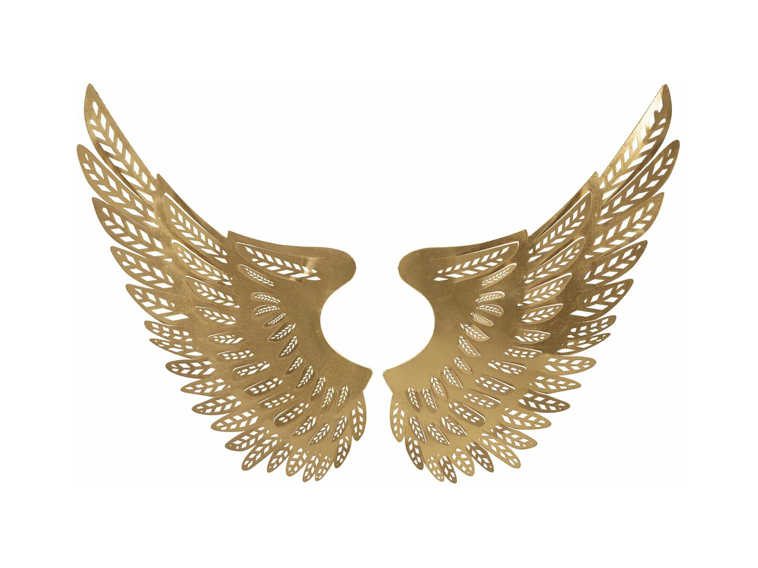 Décoration 3D en Métal Ailes 3, Or, 90x3,5x43,5 cm, Epikasa