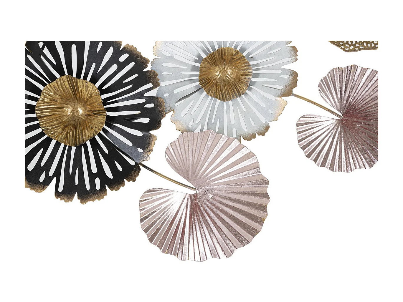 Décoration 3D en Métal Fleurs 26, Multicouleur, 106x6x60,5 cm, Seven Design