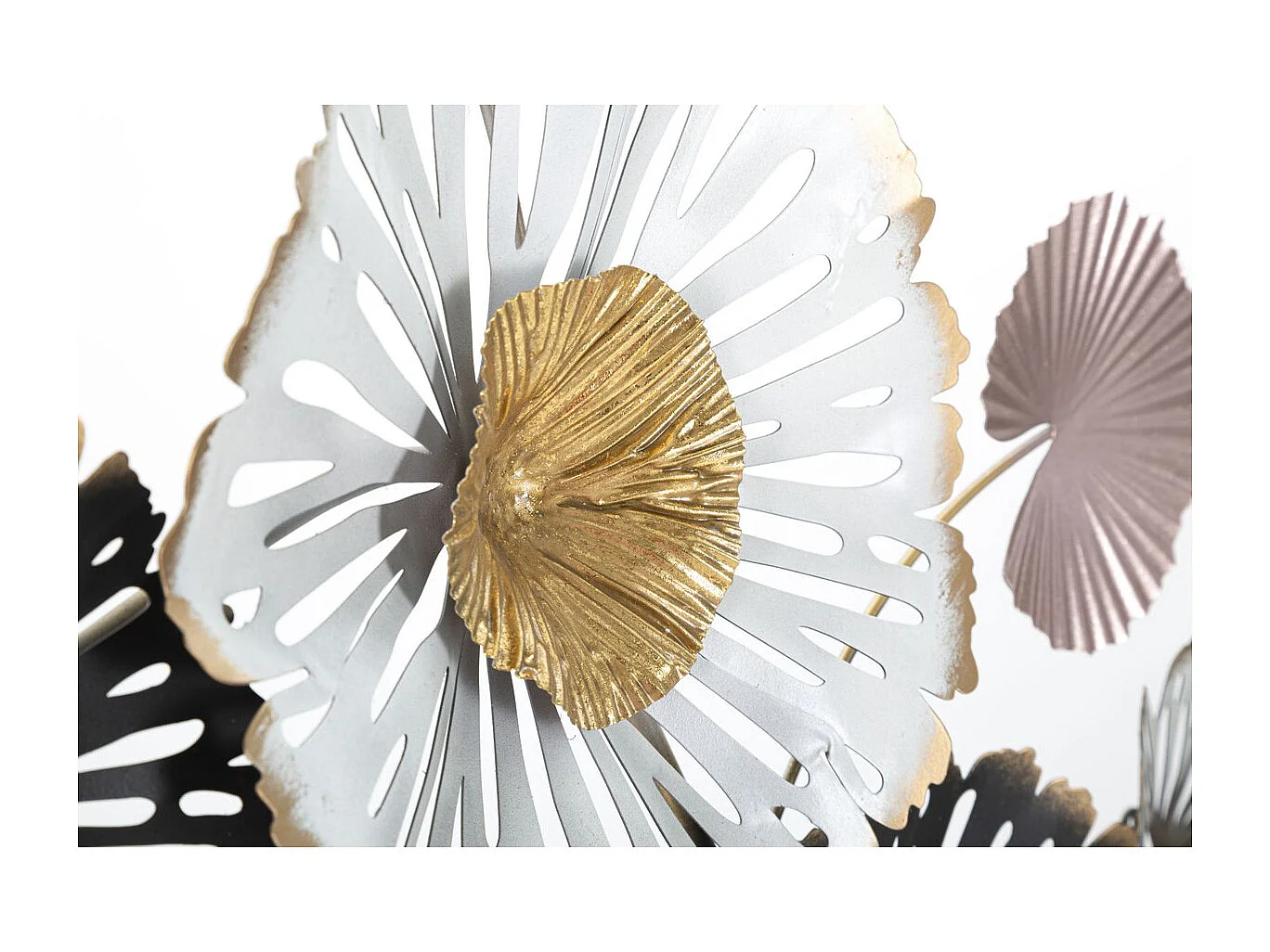 Décoration 3D en Métal Fleurs 26, Multicouleur, 106x6x60,5 cm, Seven Design