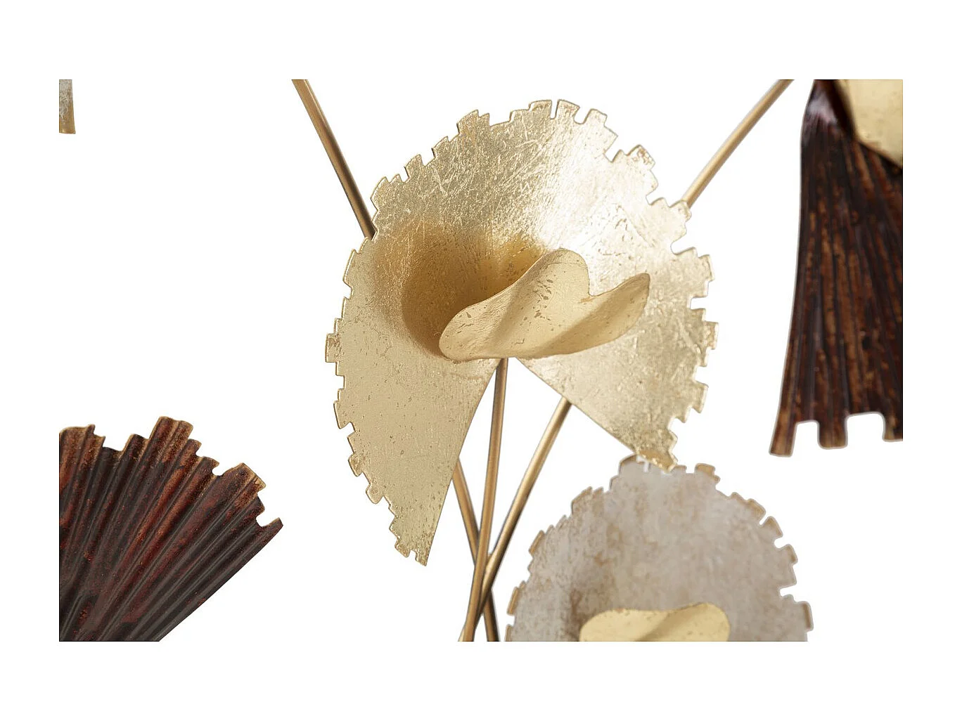 Décoration 3D en Métal Fleurs 31, Multicouleur, 61x5,7x61 cm, Seven Design