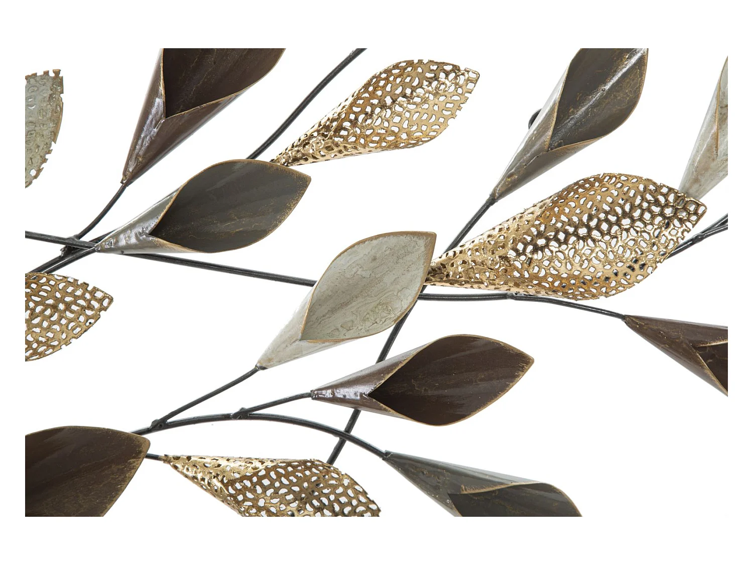 Decoração de Metal 3D Folha 45, Multicolorido, 46x5,5x87,5 cm, Epikasa