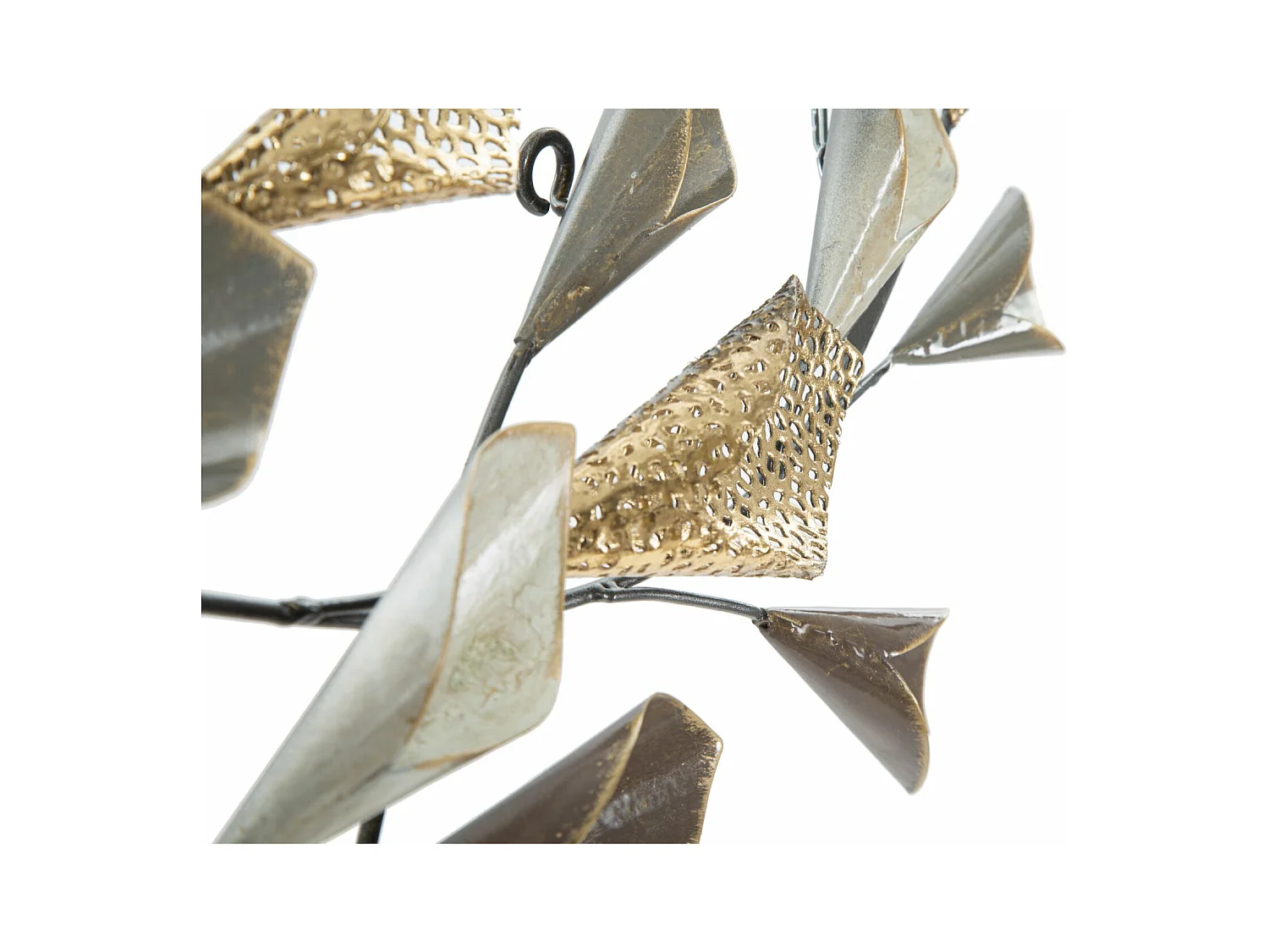 Decoração de Metal 3D Folha 45, Multicolorido, 46x5,5x87,5 cm, Epikasa