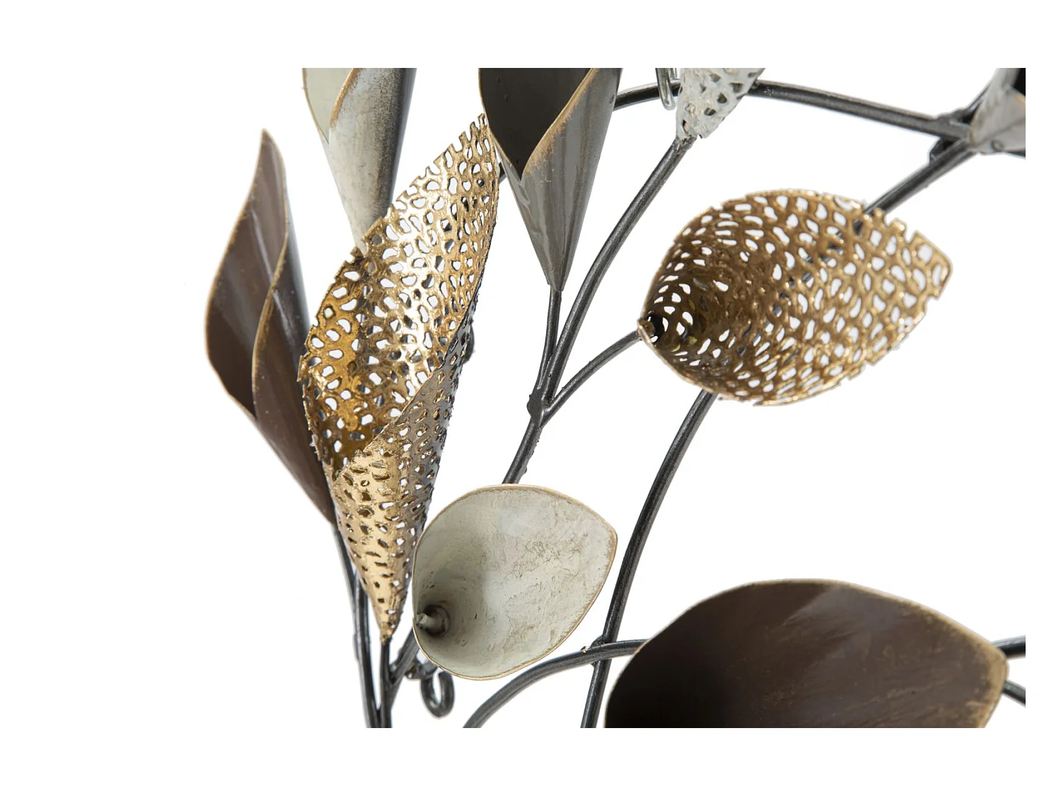 Decoração de Metal 3D Folha 45, Multicolorido, 46x5,5x87,5 cm, Epikasa