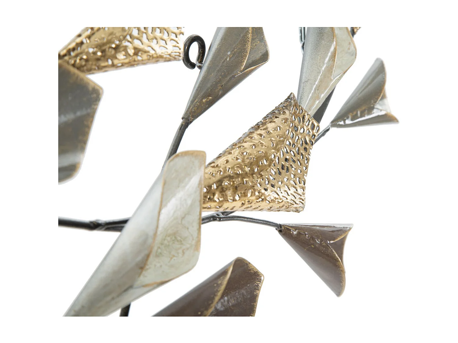 Metalowa Dekoracja 3D Liść 45, Wielokolorowy, 46x5,5x87,5 cm, Seven Design