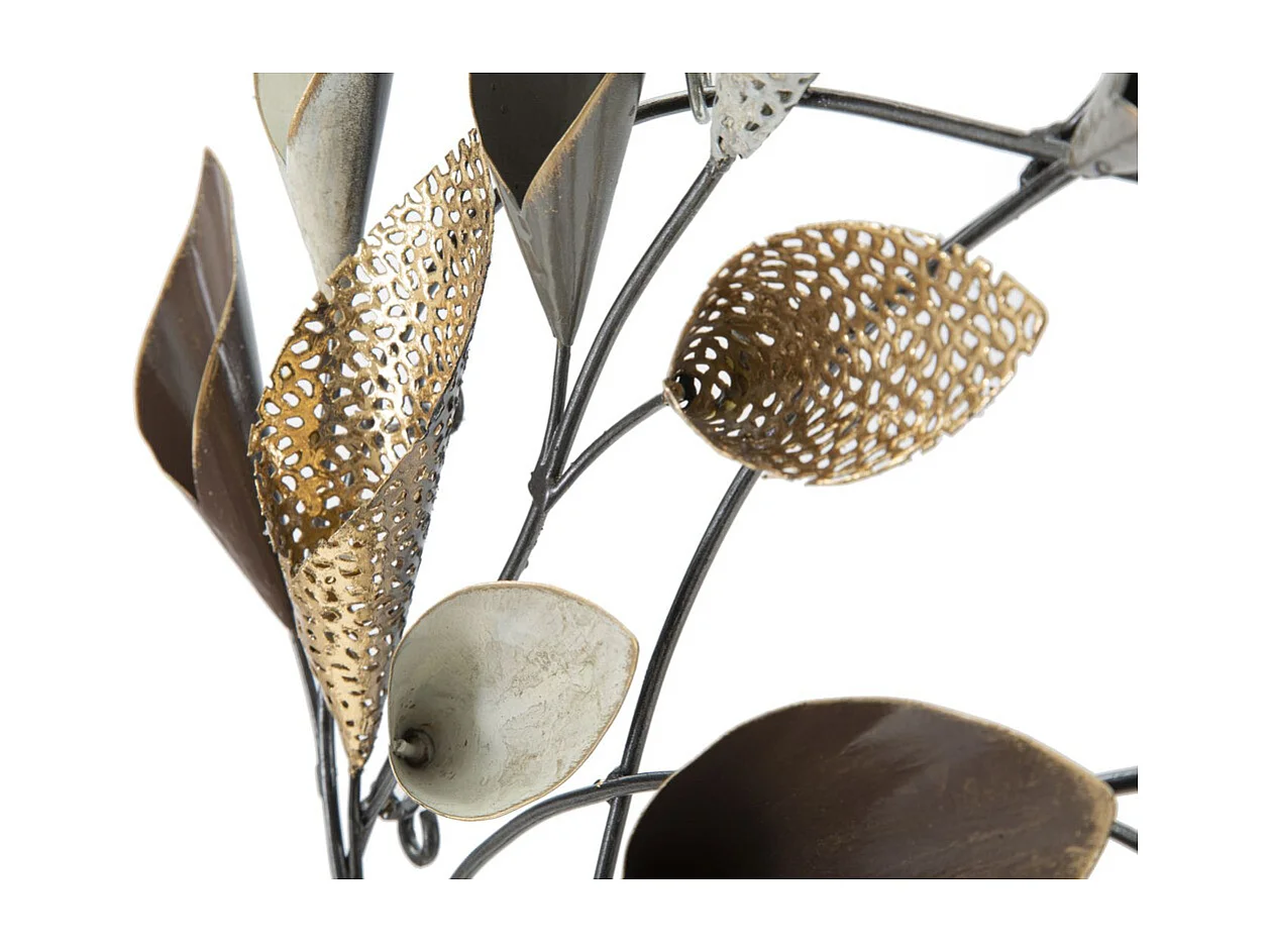 Metalowa Dekoracja 3D Liść 45, Wielokolorowy, 46x5,5x87,5 cm, Seven Design