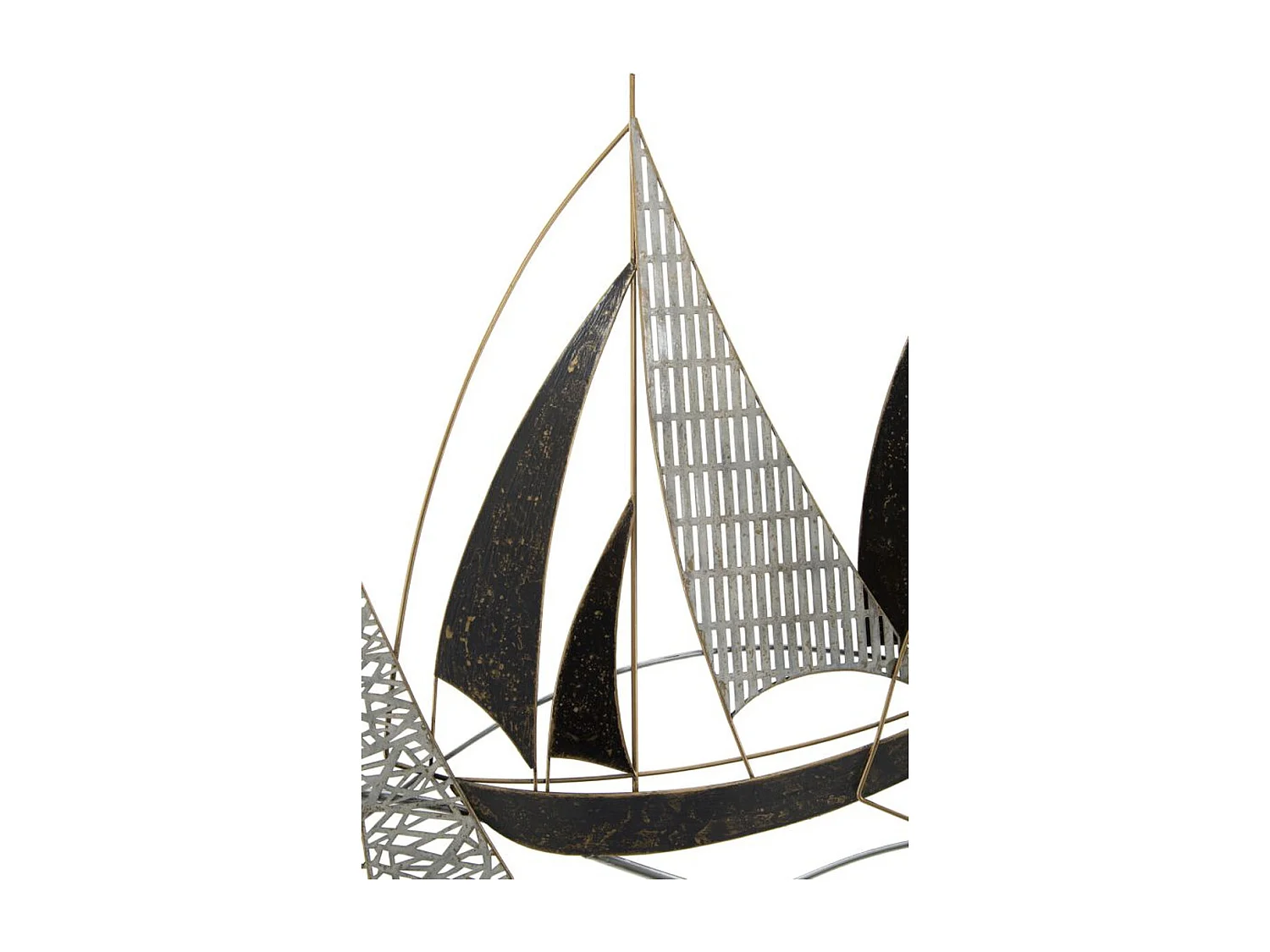 Metalowa Dekoracja 3D Łodzie 7, Wielokolorowy, 91x2,5x55,9 cm, Seven Design