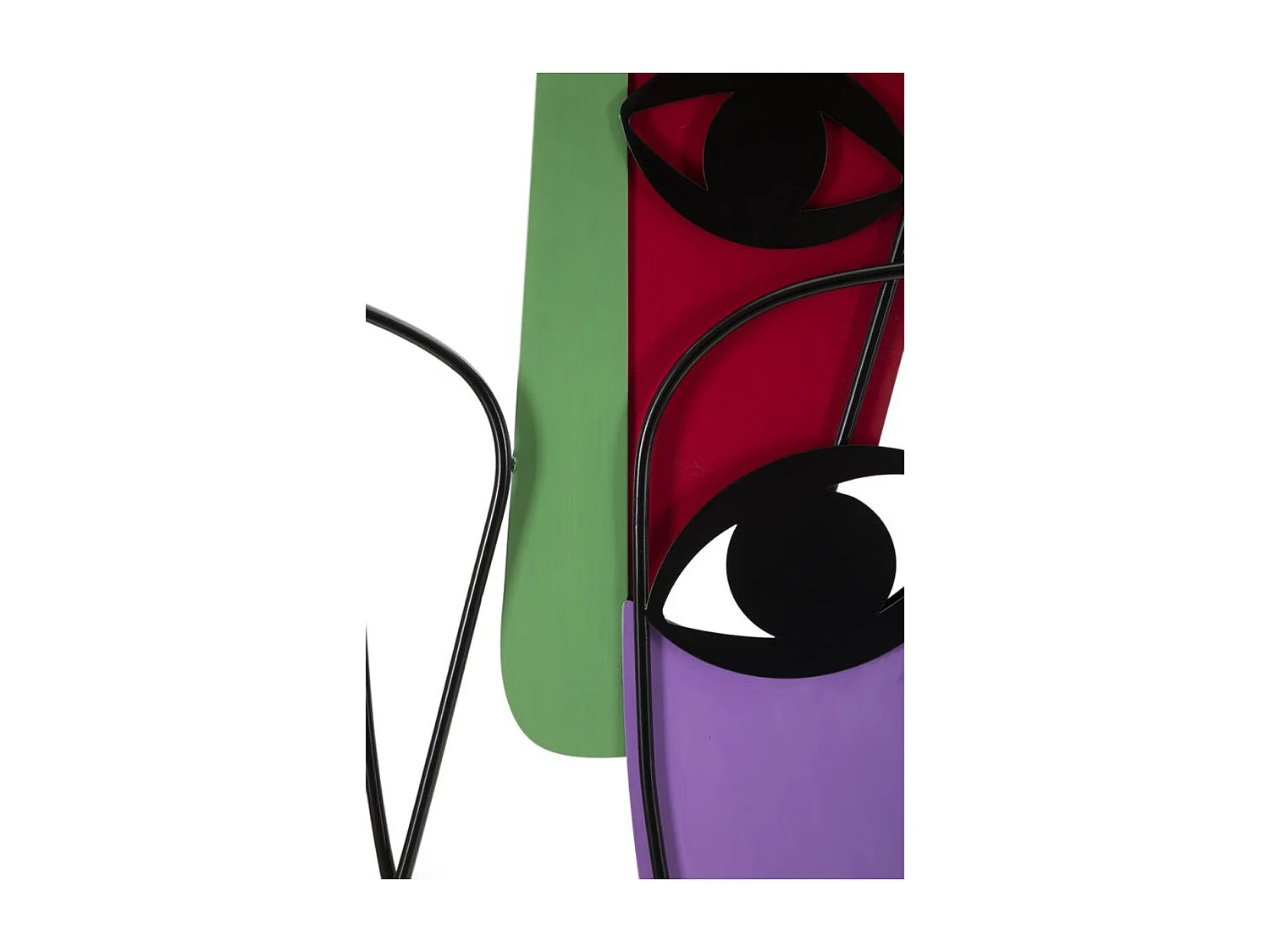 Metalowa Dekoracja 3D Oczy 1, Wielokolorowy, 120x2x72 cm, Seven Design