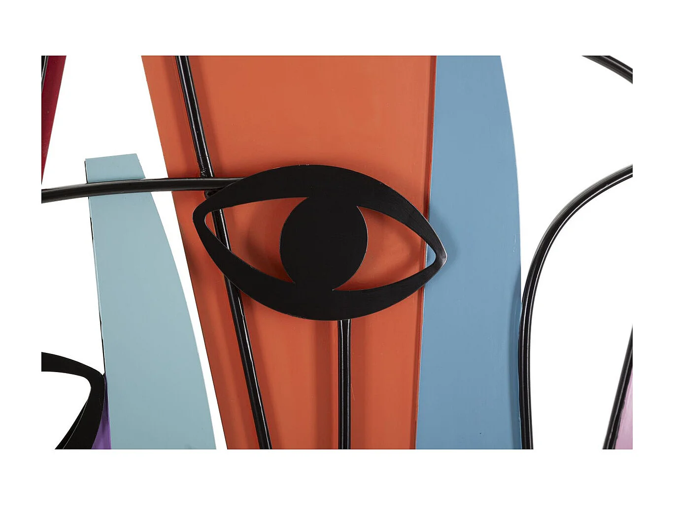 Décoration 3D en Métal Yeux 1, Multicouleur, 120x2x72 cm, Seven Design