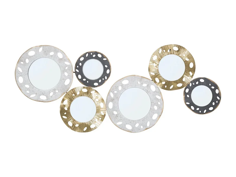 Décoration 3D en Métal Cercles 19, Multicouleur, 104x4x45,5 cm, Seven Design