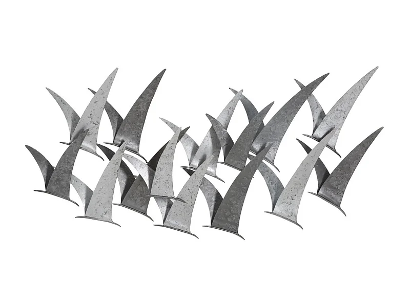 Décoration 3D en Métal Hirondelles, Multicouleur, 93x12,7x47,6 cm, Seven Design