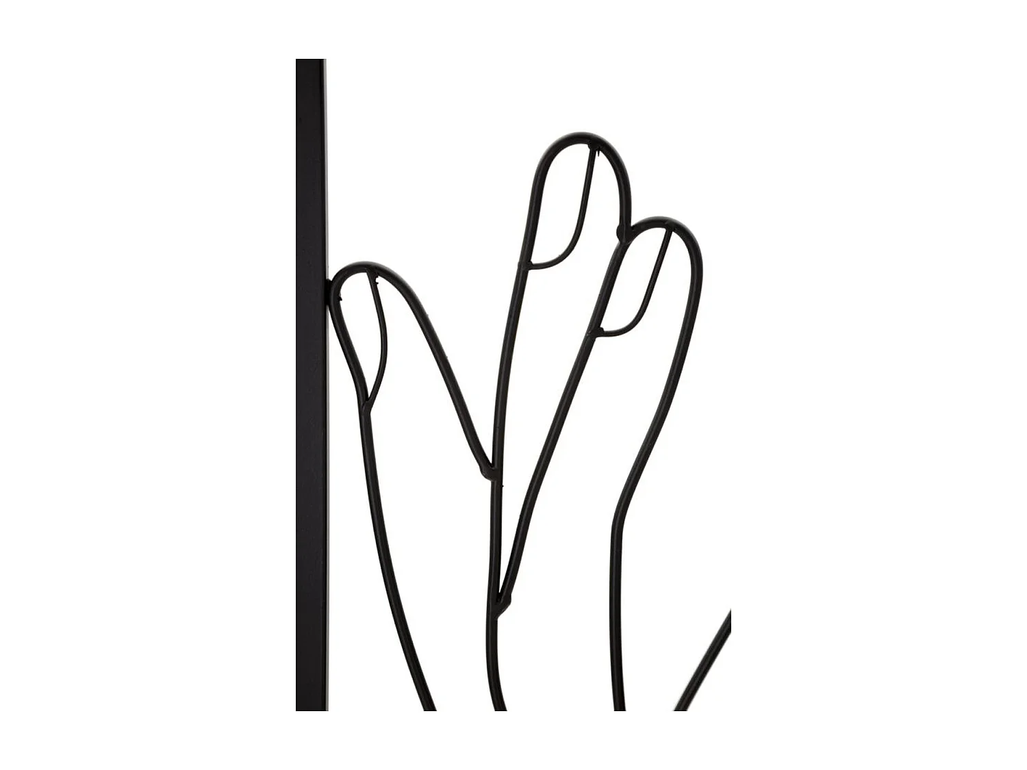 Décoration en Métal Mains 2, Noir, 50,5x1,3x61 cm, Seven Design