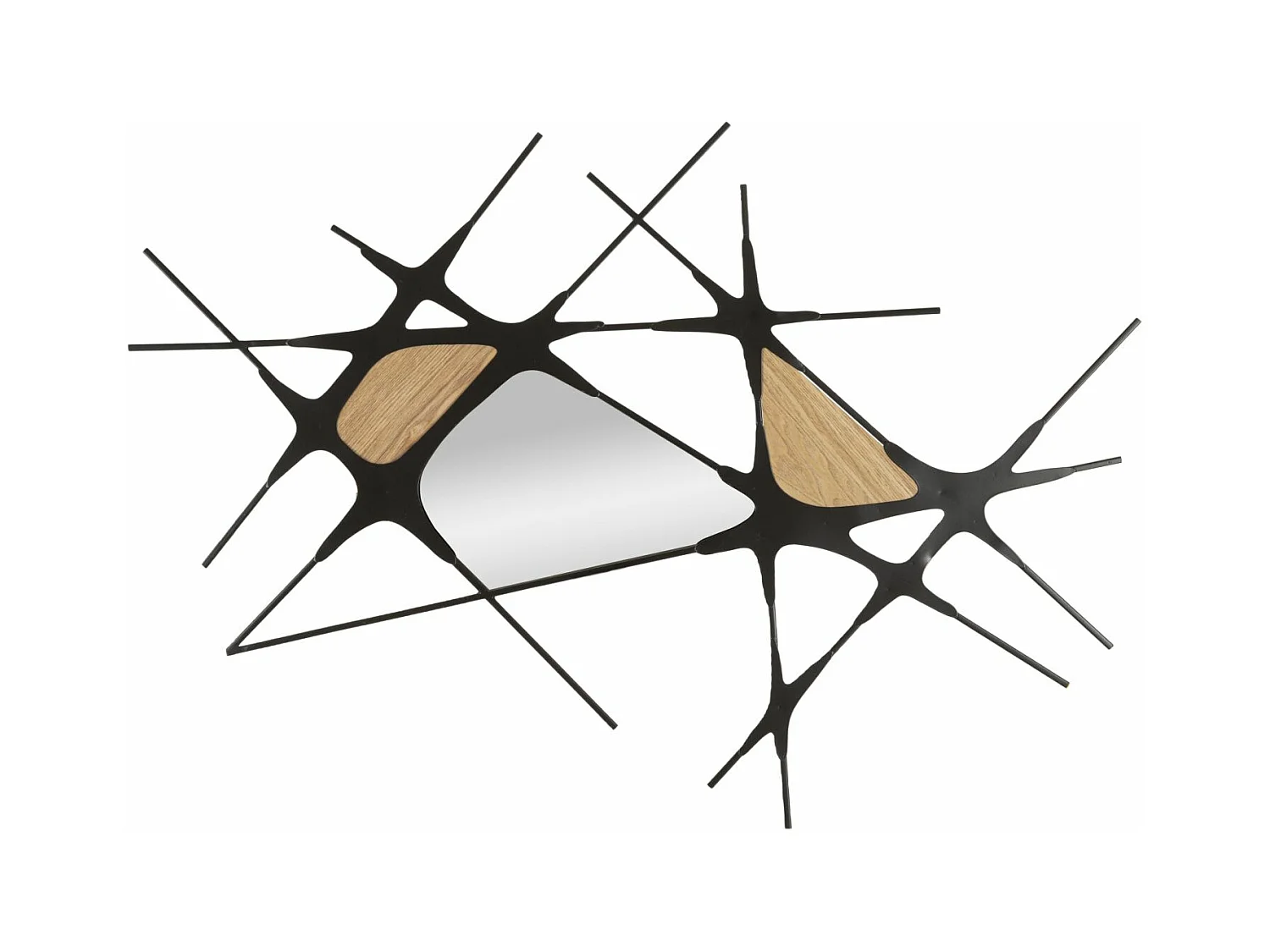 Décoration 3D en Métal Géométrique 5, Noir, 114x2x80 cm, Epikasa