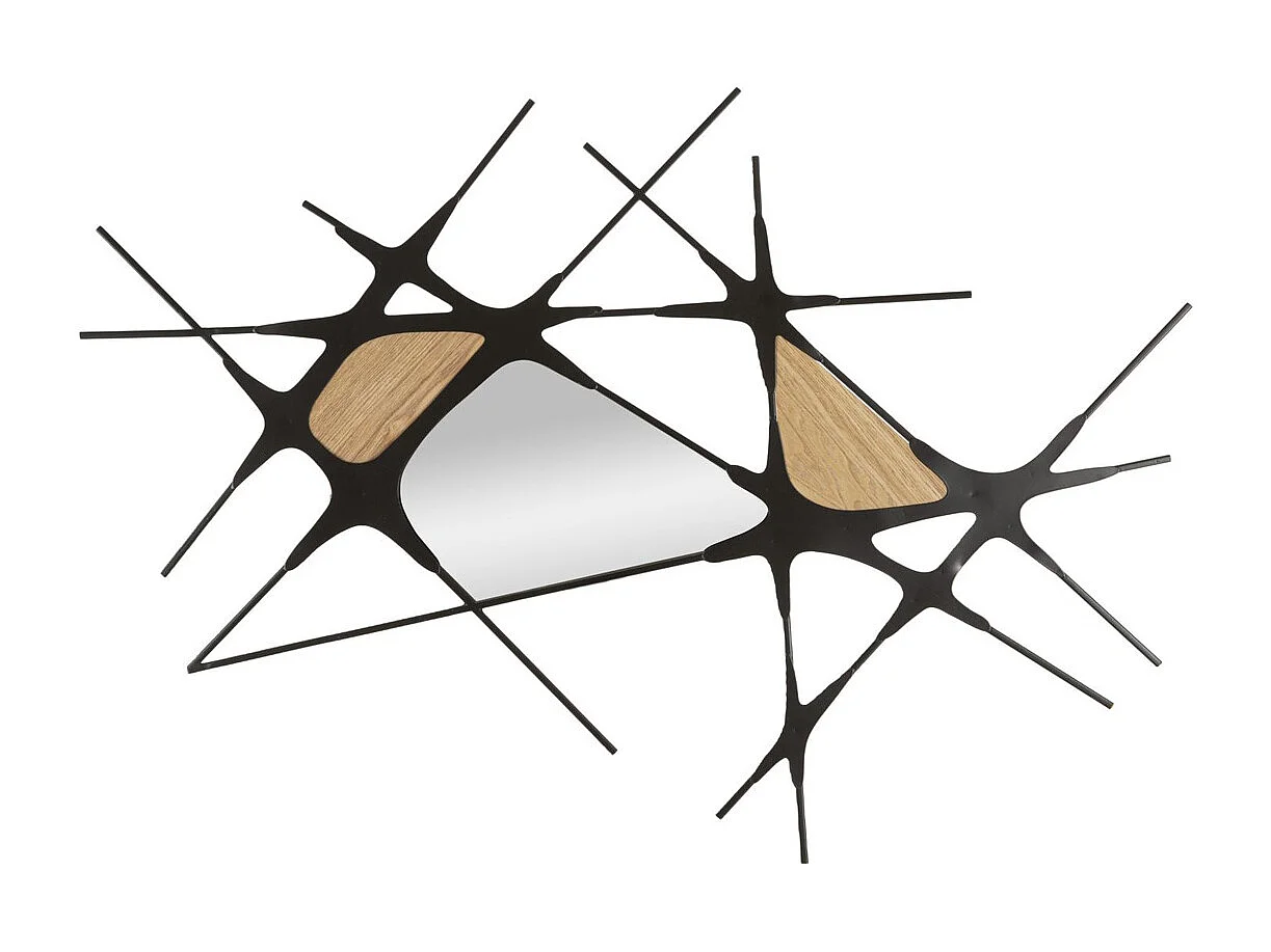 Decoração de Metal 3D Geométrico 5, Preto, 114x2x80 cm, Seven Design