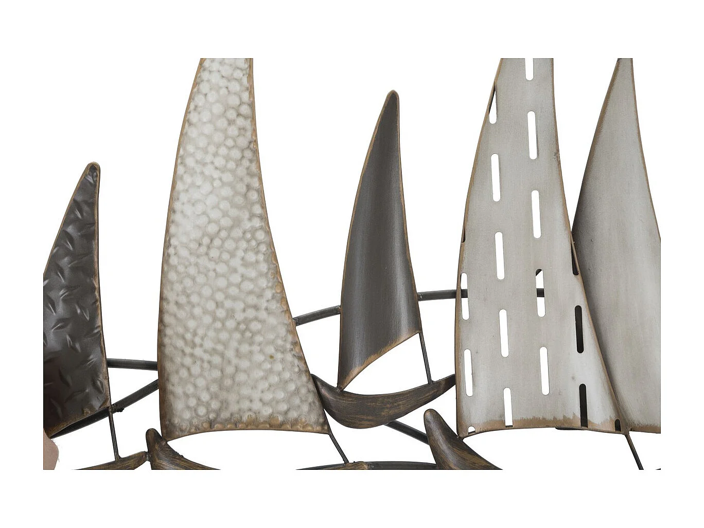 3D Metalen Decoratie Boten 5, Veelkleurig, 100x3x44 cm, Seven Design