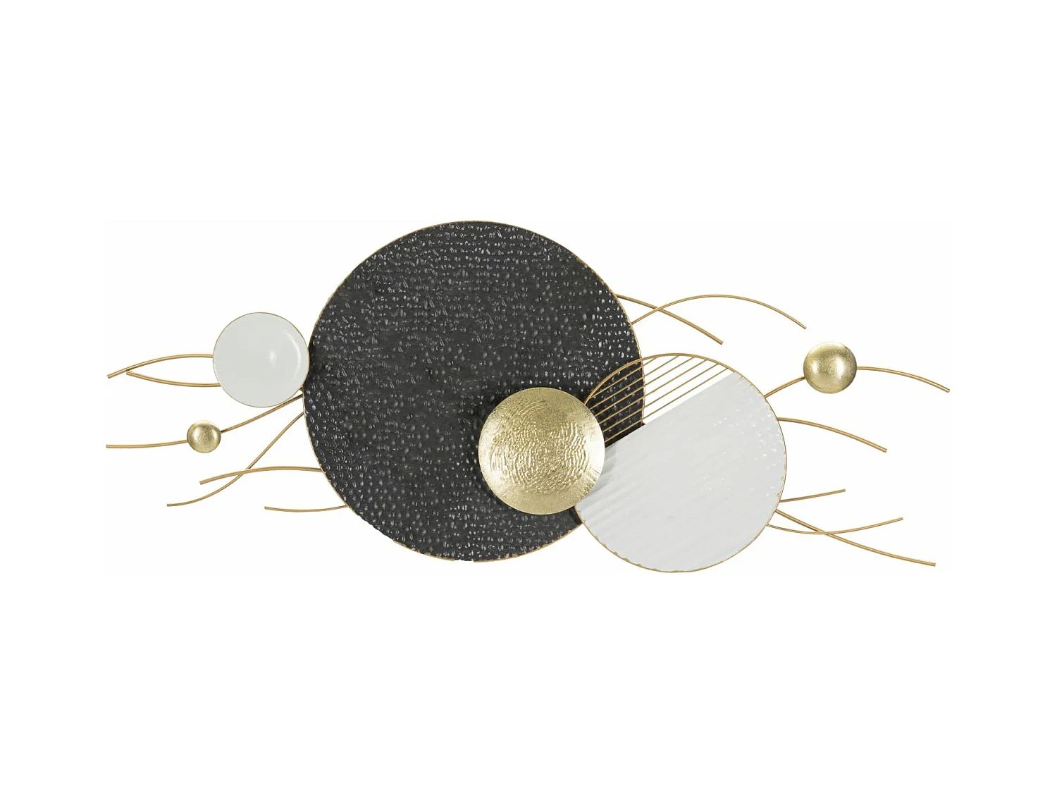 Décoration 3D en Métal Cercles 12, Multicouleur, 129,5x8,3x53,3 cm, Epikasa