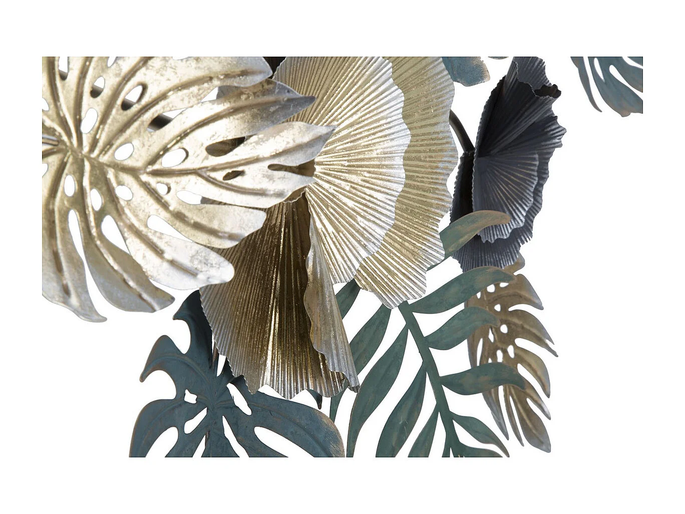 Décoration 3D en Métal Feuille 9, Multicouleur, 115x6x70 cm, Seven Design