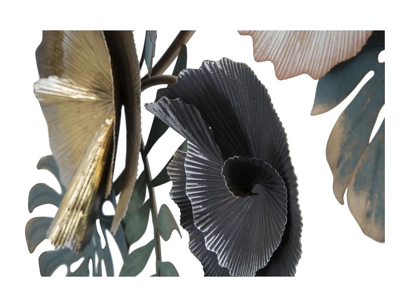 Décoration 3D en Métal Feuille 9, Multicouleur, 115x6x70 cm, Seven Design