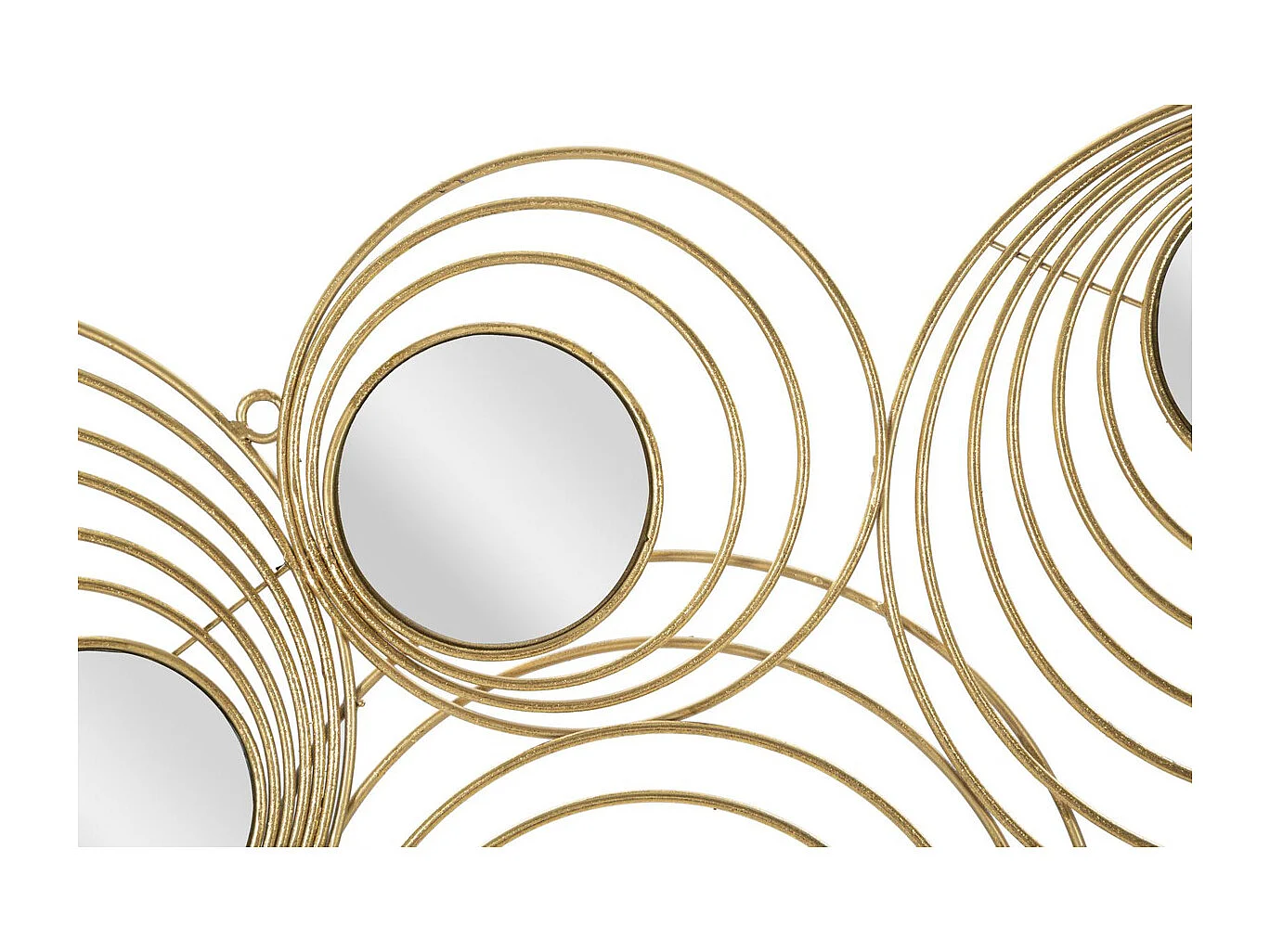 Décoration 3D en Métal Cercles 2, Or, 90x2,5x45 cm, Seven Design