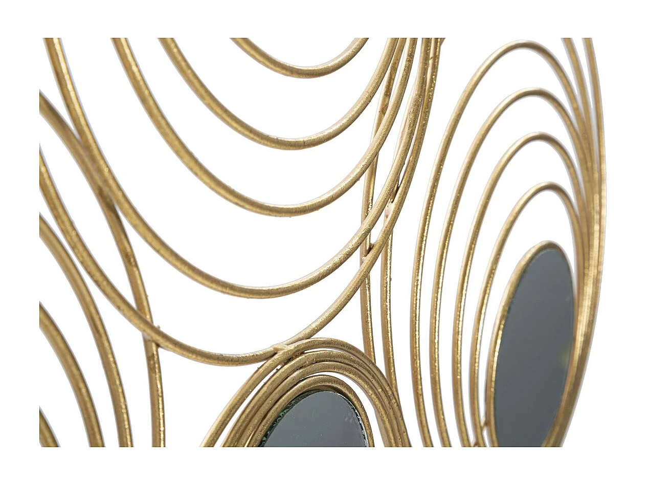 Décoration 3D en Métal Cercles 2, Or, 90x2,5x45 cm, Seven Design