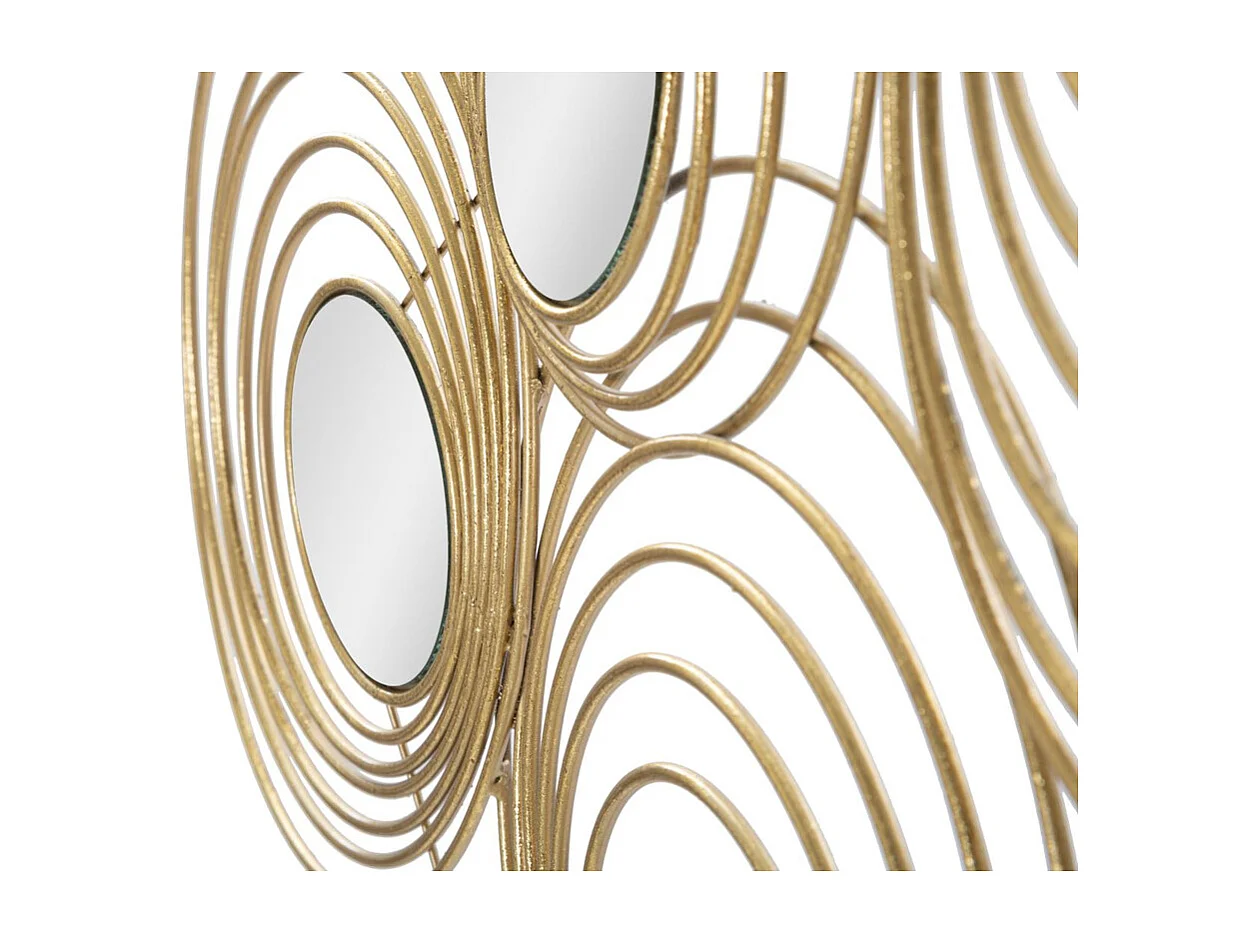 Décoration 3D en Métal Cercles 2, Or, 90x2,5x45 cm, Seven Design