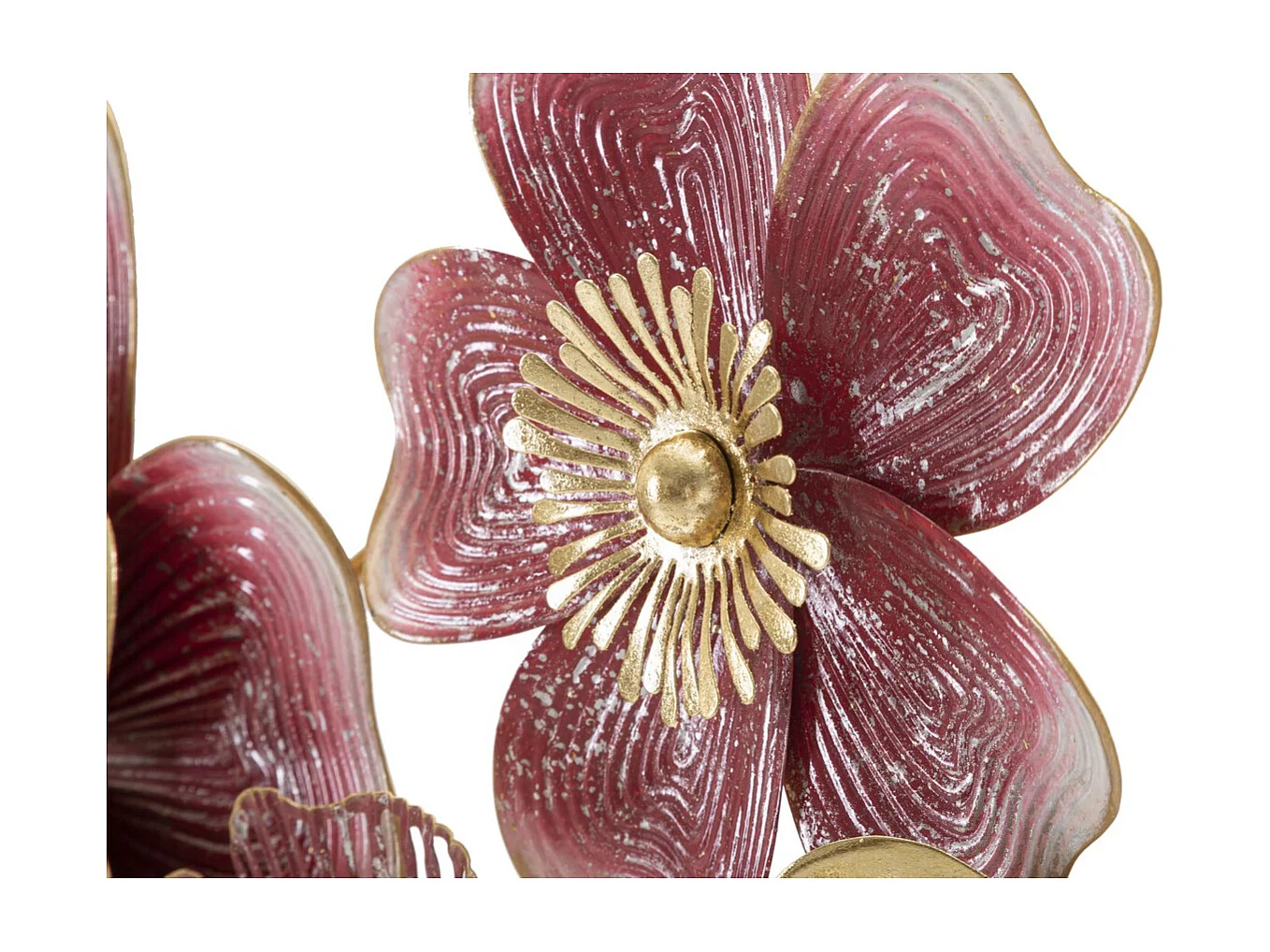 Décoration 3D en Métal Fleurs 19, Multicouleur, 91,4x6,4x50,8 cm, Seven Design