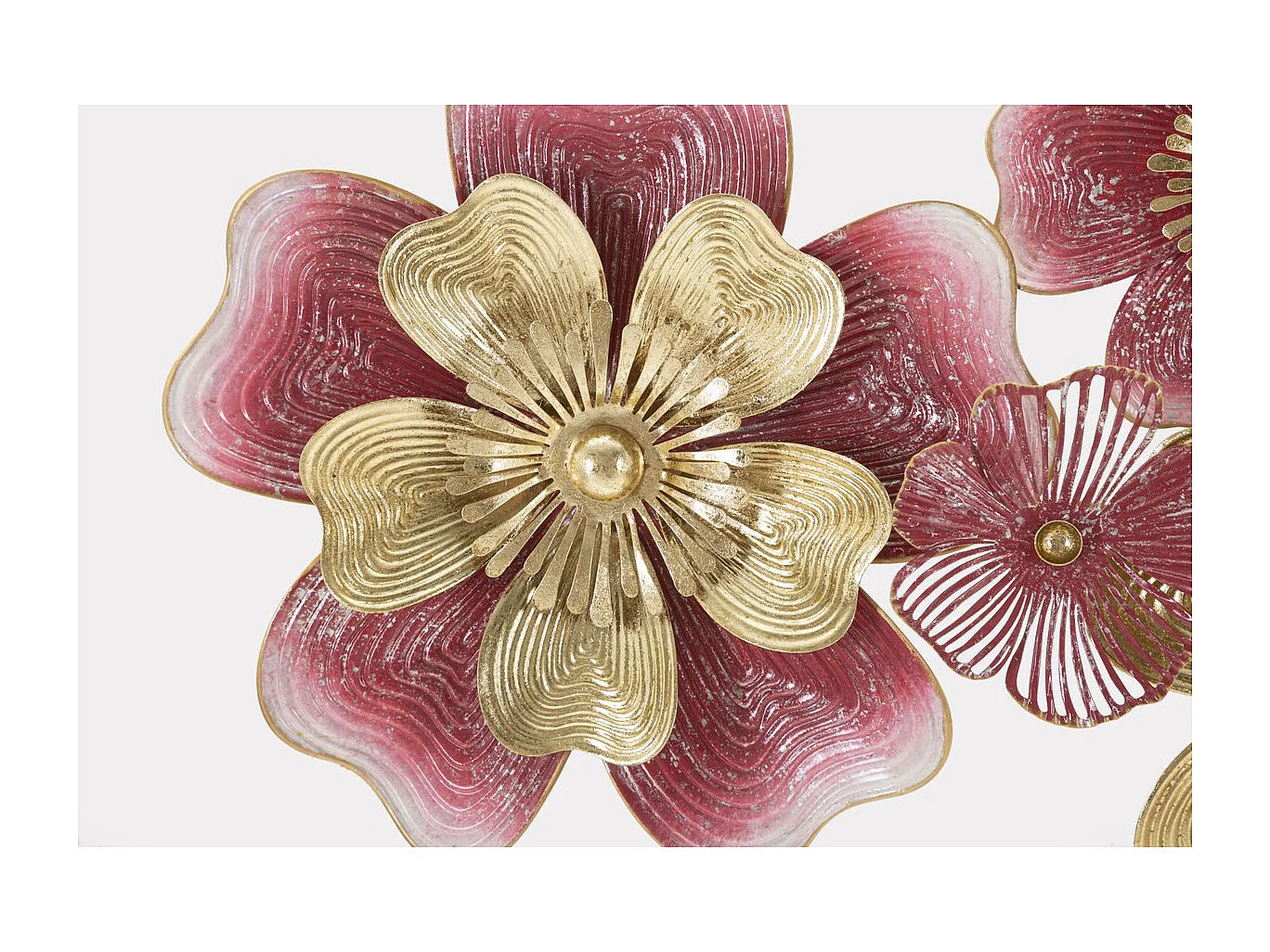 Metalowa Dekoracja 3D Kwiaty 19, Wielokolorowy, 91,4x6,4x50,8 cm, Seven Design