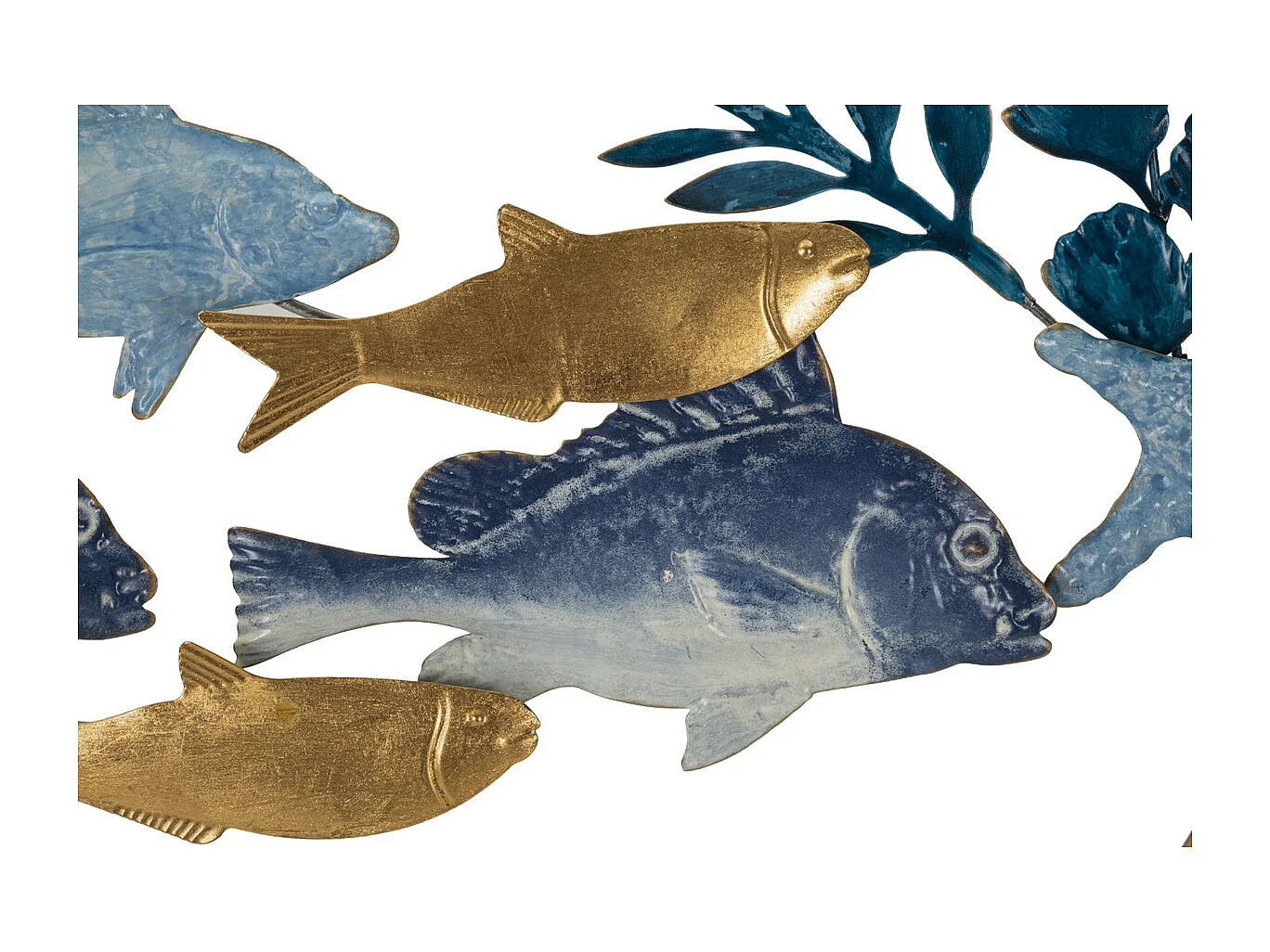 Décoration 3D en Métal Poisson 5, Multicouleur, 77x5x63 cm, Seven Design