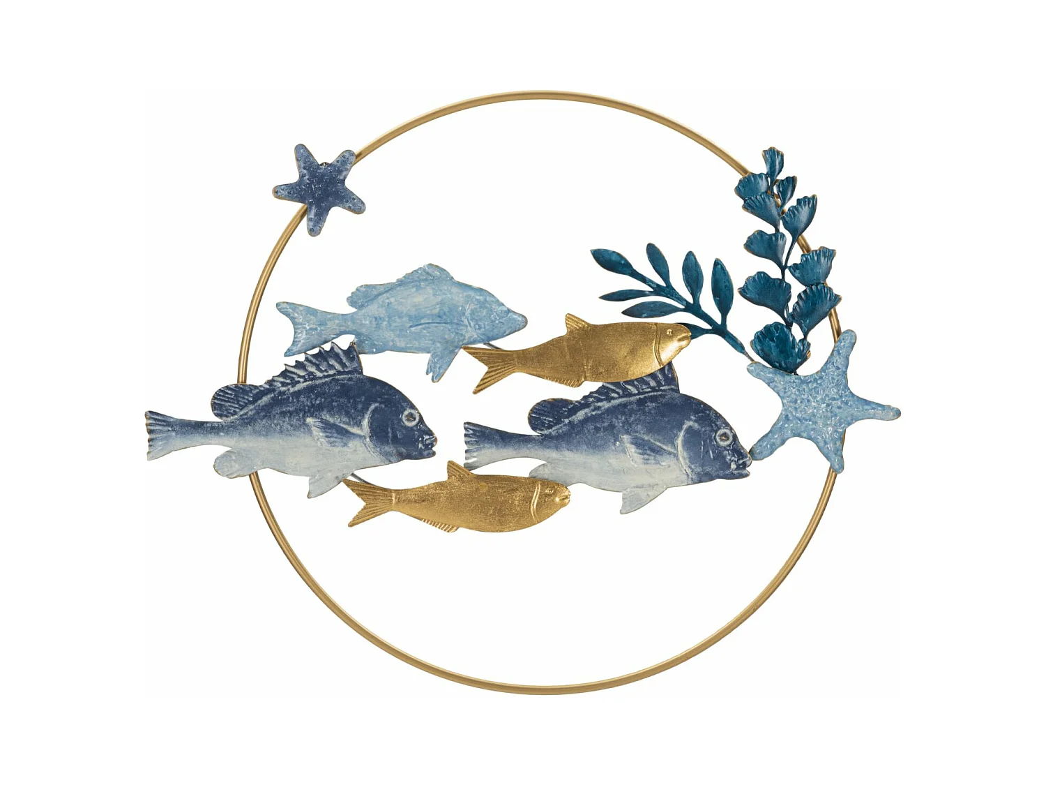 Décoration 3D en Métal Poisson 5, Multicouleur, 77x5x63 cm, Epikasa