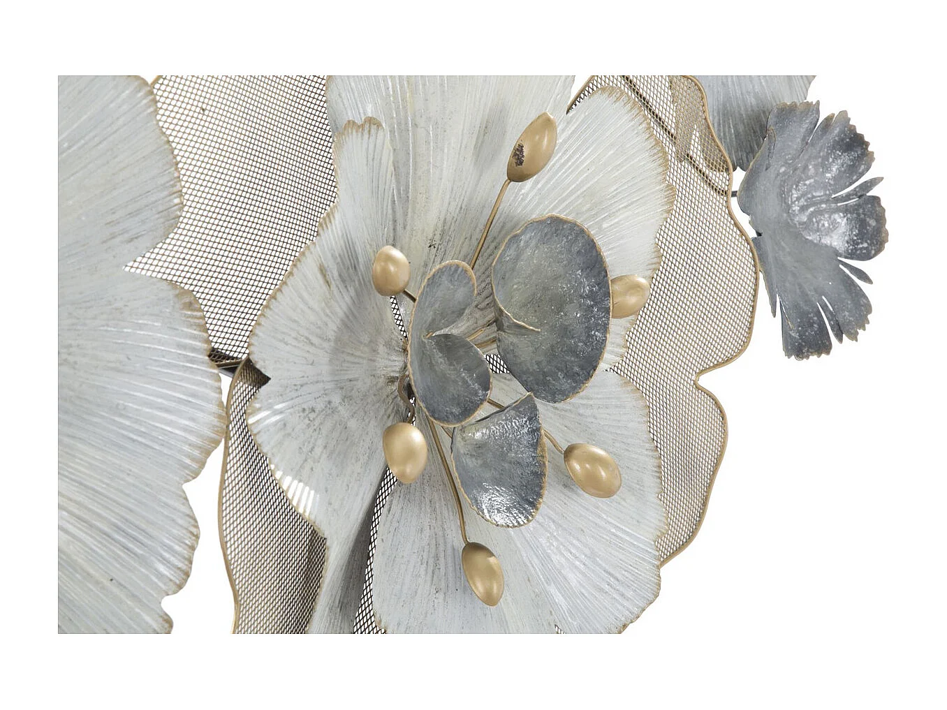 Décoration 3D en Métal Fleurs 12, Multicouleur, 119x8x60 cm, Seven Design