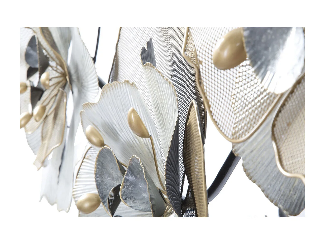 Décoration 3D en Métal Fleurs 12, Multicouleur, 119x8x60 cm, Seven Design