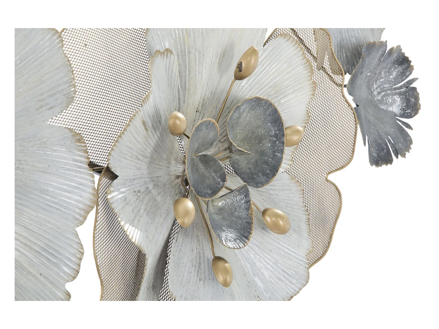 Decoração de Metal 3D Flores 12, Multicolorido, 119x8x60 cm, Epikasa