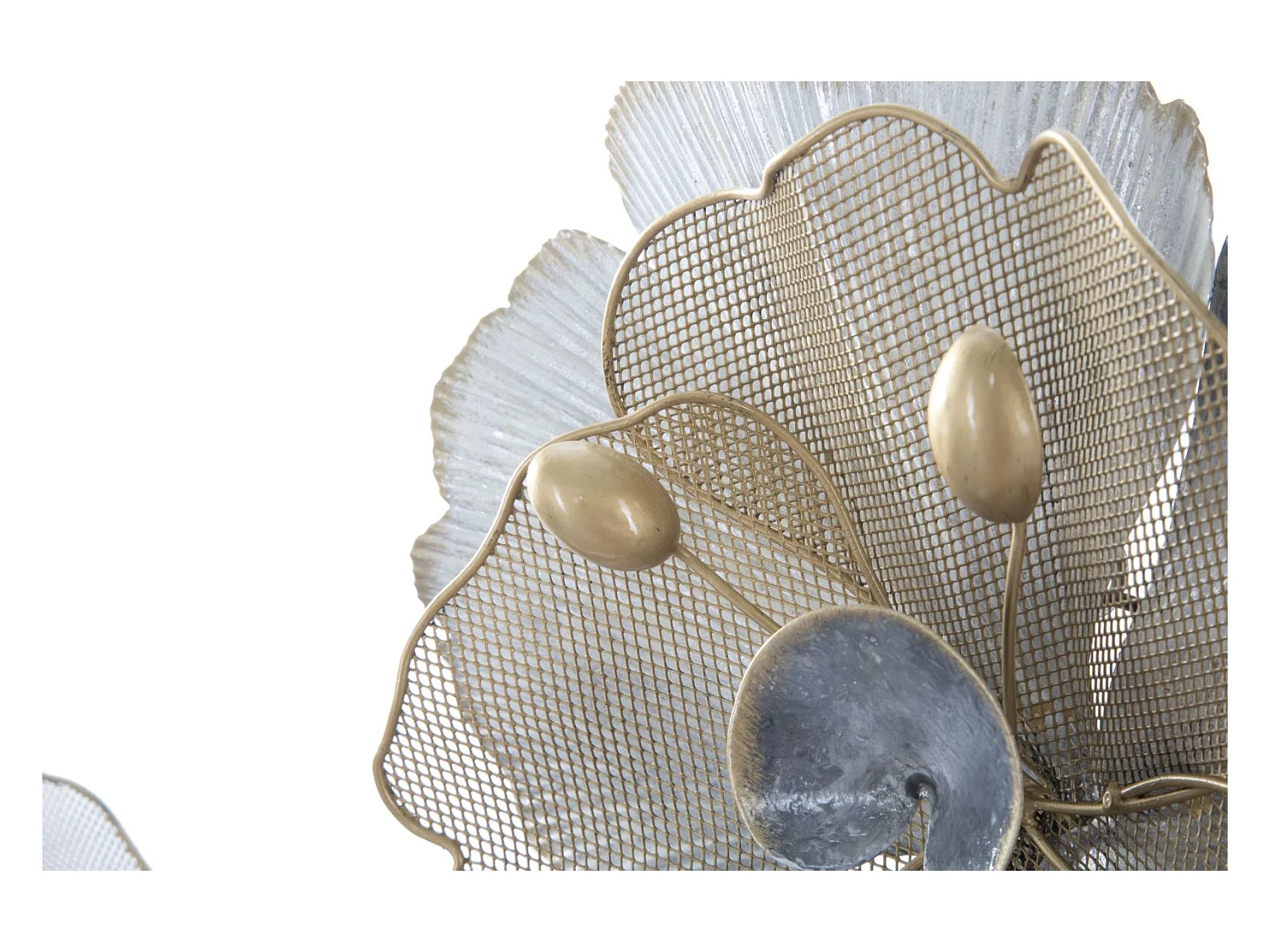 Decoração de Metal 3D Flores 12, Multicolorido, 119x8x60 cm, Epikasa