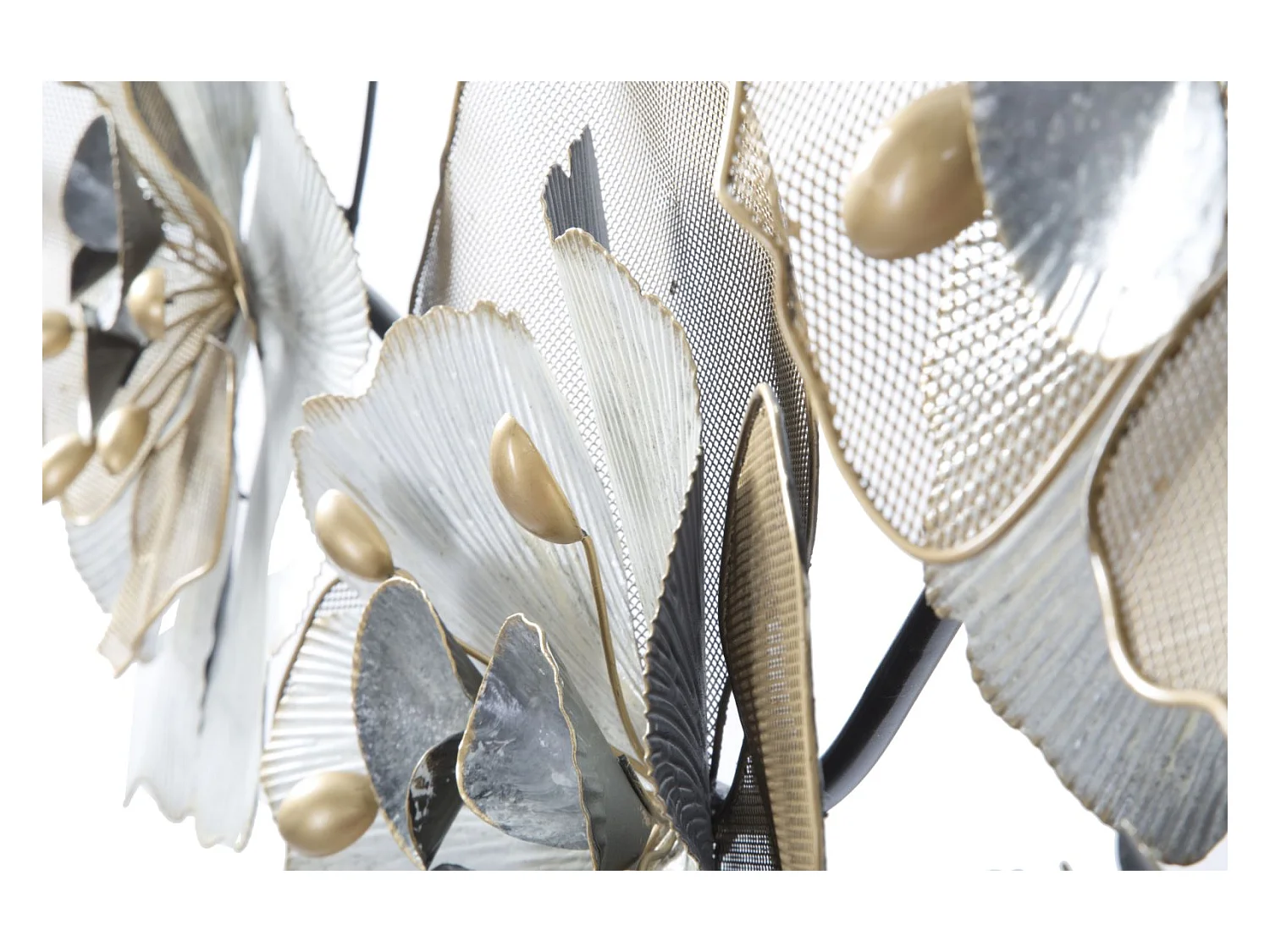 Decoração de Metal 3D Flores 12, Multicolorido, 119x8x60 cm, Epikasa