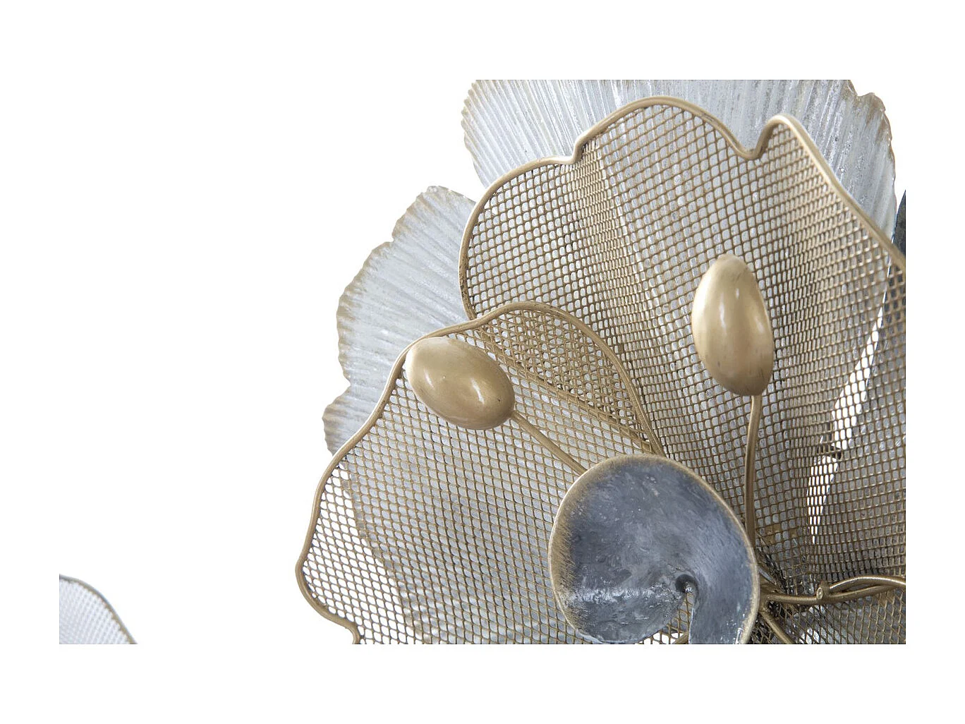 Metalowa Dekoracja 3D Kwiaty 12, Wielokolorowy, 119x8x60 cm, Seven Design