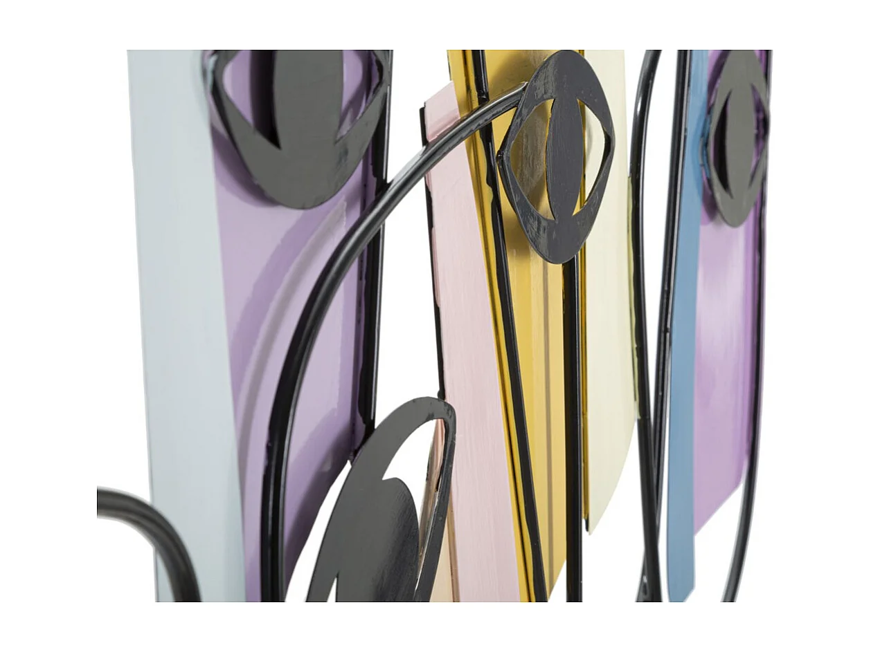 Décoration 3D en Métal Yeux, Multicouleur, 120x2x72 cm, Seven Design