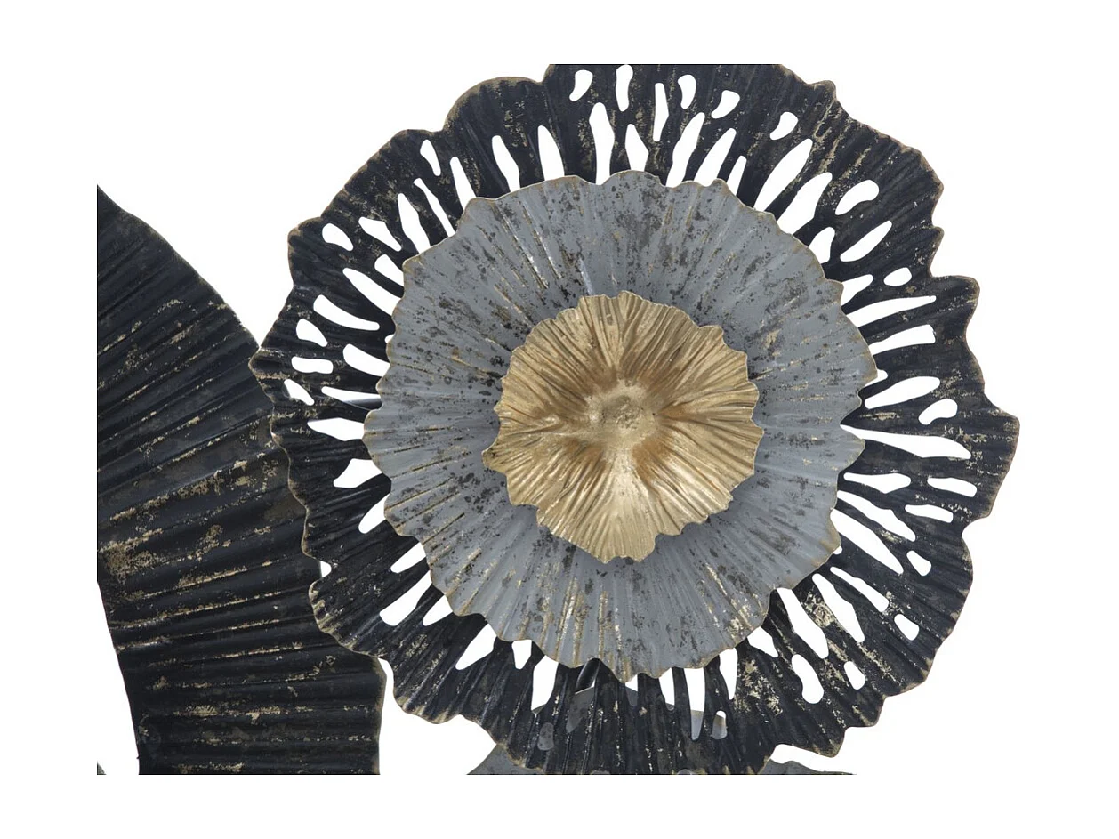 Metalowa Dekoracja 3D Kwiaty 4, Wielokolorowy, 100x8x80 cm, Seven Design