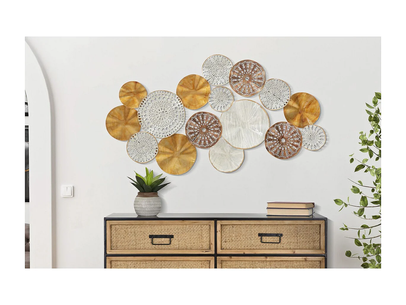 Décoration 3D en Métal MF32, Multicouleur, 125x5,5x68,5 cm, Seven Design