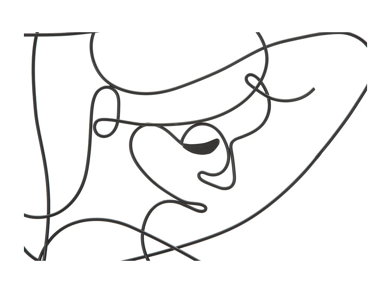 Décoration en Métal Corps 1, Noir, 50x1x100 cm, Seven Design