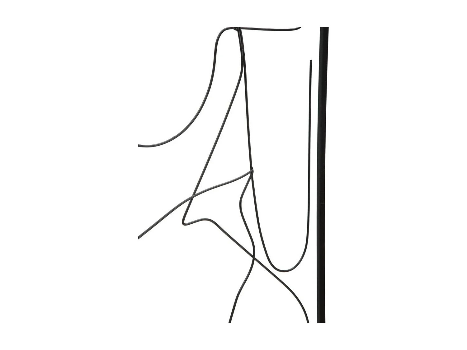 Décoration en Métal Corps 1, Noir, 50x1x100 cm, Seven Design